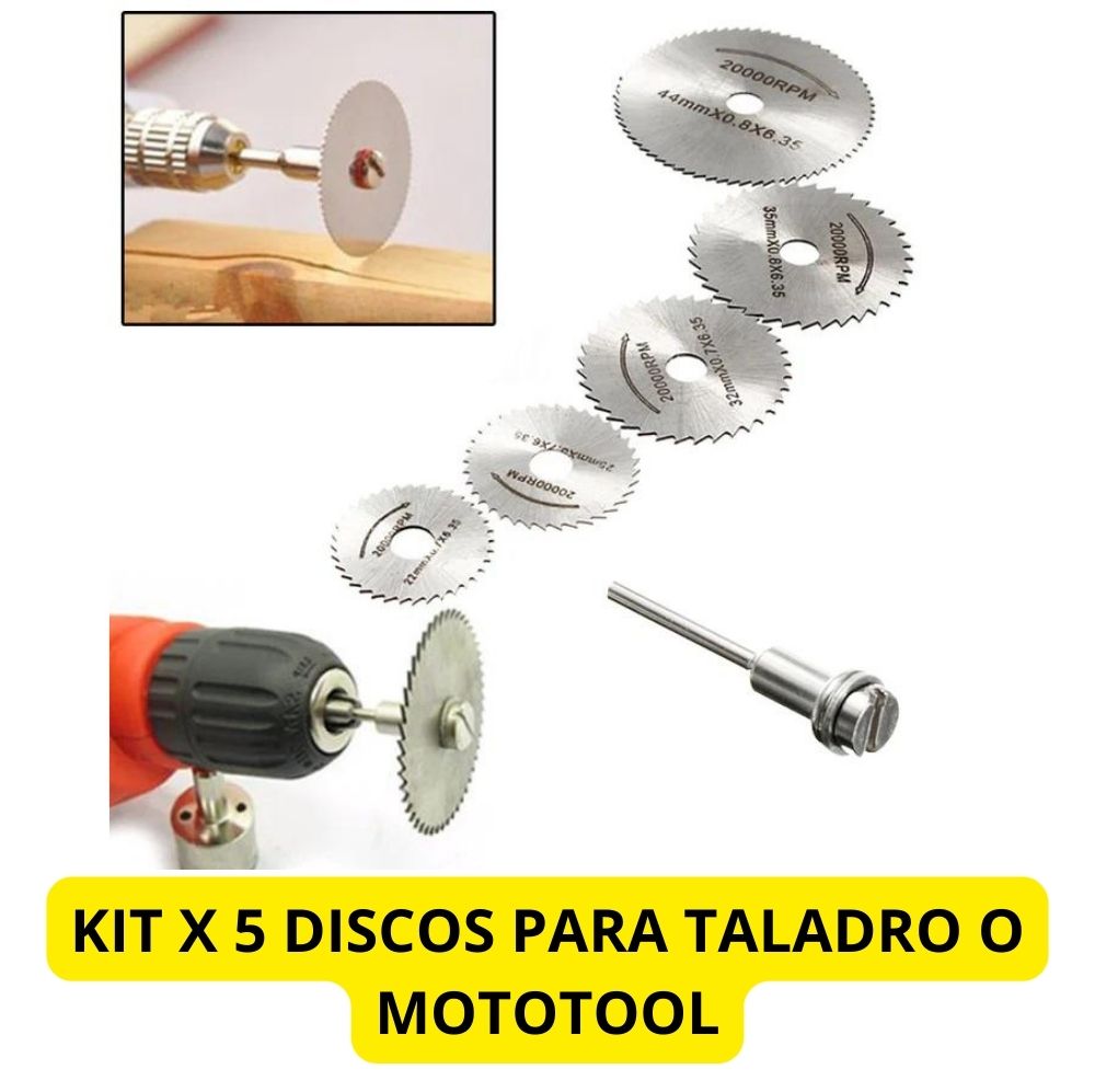 Convierte Tu Taladro En Una Sierra Portatil: Kit 5 Discos